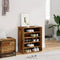 Schoenenkast 60x35x70 cm bewerkt hout oud houtkleurig
