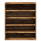 Schoenenkast 60x35x70 cm bewerkt hout oud houtkleurig