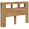 Hoofdeinde met LED 140x18,5x103,5 cm hout artisanaal eikenkleur