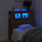 Hoofdeinde met LED 100x18,5x103,5 cm hout artisanaal eikenkleur