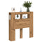 Hoofdeinde met LED 100x18,5x103,5 cm hout artisanaal eikenkleur