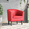 Kuipstoel kunstleer rood