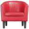 Kuipstoel kunstleer rood