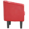 Kuipstoel kunstleer rood
