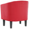 Kuipstoel kunstleer rood