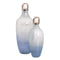 Fles Blauw Zilverkleurig Hars Kristal 16 x 16 x 44 cm Decoratief