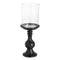 Kaarshouder Zwart Hout Kristal 20 x 20 x 53 cm