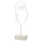 Decoratieve figuren Wit Zilverkleurig Keramisch Ijzer 15,7 x 8 x 42,9 cm
