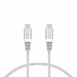 Kabel USB-C naar USB-C KSIX Wit