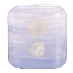 Vaas Blauw Wit Hars Kristal 22 x 10 x 24 cm