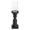 Kaarshouder Zwart Hout Kristal 12 x 12 x 47 cm