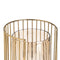 Kaarshouder Bruin Gouden Hout Kristal Staal 15 x 15 x 23 cm