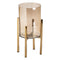 Kaarshouder Gouden Kristal Staal 15 x 15 x 29 cm