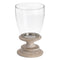 Kaarshouder Wit Hout Kristal 20 x 20 x 35 cm