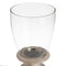 Kaarshouder Wit Hout Kristal 20 x 20 x 35 cm