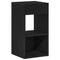 Nachtkastjes 2 st met lade 35x34x66,5 cm zwart eikenkleurig