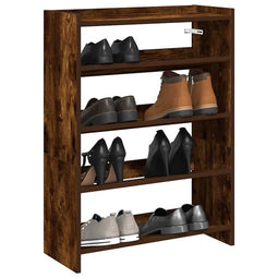 Schoenenrek 80x25x61,5 cm bewerkt hout gerookt eikenkleurig