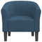 Kuipstoel fluweel donkerblauw