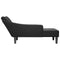 Chaise longue met rechterarmleuning stof zwart
