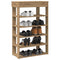Schoenenrek 60x30x98 cm bewerkt hout artisanaal eikenkleur