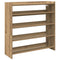 Schoenenrek 80x25x81 cm bewerkt hout artisanaal eikenkleur