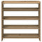 Schoenenrek 80x25x81 cm bewerkt hout artisanaal eikenkleur