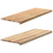 Vensterbanken 2 st onbehandeld 110x40x2 cm massief eikenhout