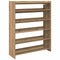 Schoenenrek 80x25x100 cm bewerkt hout artisanaal eikenkleur