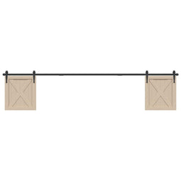 Ophangset voor schuifdeur 244 cm koolstofstaal