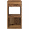 Nachtkastjes 2 st met lade 35x34x66,5 cm oud houtkleurig
