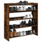 Schoenenrek 80x25x81 cm bewerkt hout gerookt eikenkleurig