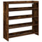Schoenenrek 80x25x81 cm bewerkt hout gerookt eikenkleurig