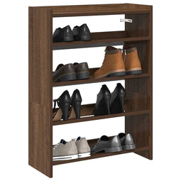 Schoenenrek 80x25x61,5 cm bewerkt hout bruin eikenkleur