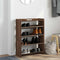 Schoenenrek 80x25x61,5 cm bewerkt hout bruin eikenkleur