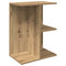 Nachtkastje 46,5x29x61 cm bewerkt hout artisanaal eikenkleurig