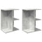 Nachtkastjes 2 st 46,5x29x61 cm bewerkt hout betongrijs