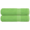 Douchehanddoeken 2 st 70x140 cm 360 g/m 100% katoen appelgroen