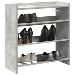 Schoenenrek 60x25x62 cm bewerkt hout betongrijs