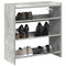 Schoenenrek 60x25x62 cm bewerkt hout betongrijs