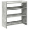 Schoenenrek 60x25x62 cm bewerkt hout betongrijs