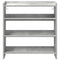 Schoenenrek 60x25x62 cm bewerkt hout betongrijs