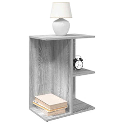 Nachtkastjes 2 st 46,5x29x61 cm bewerkt hout grijs sonoma eiken