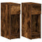 Nachtkastjes 2 st met lade 20x36x60 cm gerookt eikenkleurig