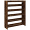 Schoenenrek 80x25x100 cm bewerkt hout gerookt eikenkleurig
