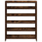 Schoenenrek 80x25x100 cm bewerkt hout gerookt eikenkleurig