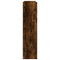 Schoenenrek 80x25x100 cm bewerkt hout gerookt eikenkleurig