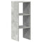Boekenkast stapelbaar 30x30x80 cm bewerkt hout betongrijs