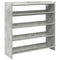 Schoenenrek 80x25x81 cm bewerkt hout betongrijs