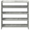 Schoenenrek 80x25x81 cm bewerkt hout betongrijs