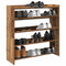 Schoenenrek 80x25x81 cm bewerkt hout oud houtkleurig